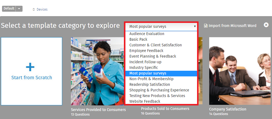 select the specific template, then select the theme